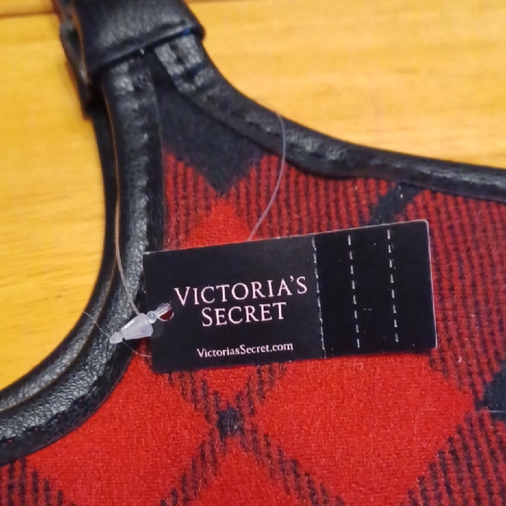 Victoria's Secret Red and Black Checkered Tote - Picture 2 of 8